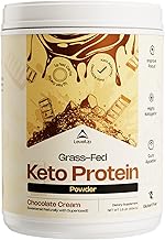 LevelUp 𝗪𝗜𝗡𝗡𝗘𝗥 - 𝗕𝗘𝗦𝗧 𝗞𝗘𝗧𝗢 𝗣𝗥𝗢𝗧𝗘𝗜𝗡 Grass-fed Collagen Protein Powder, C8 MCT Oil, Whey Protein Isolate, Irish Butter, Ketogenic Protein Shake Supplement (Chocolate Cream)