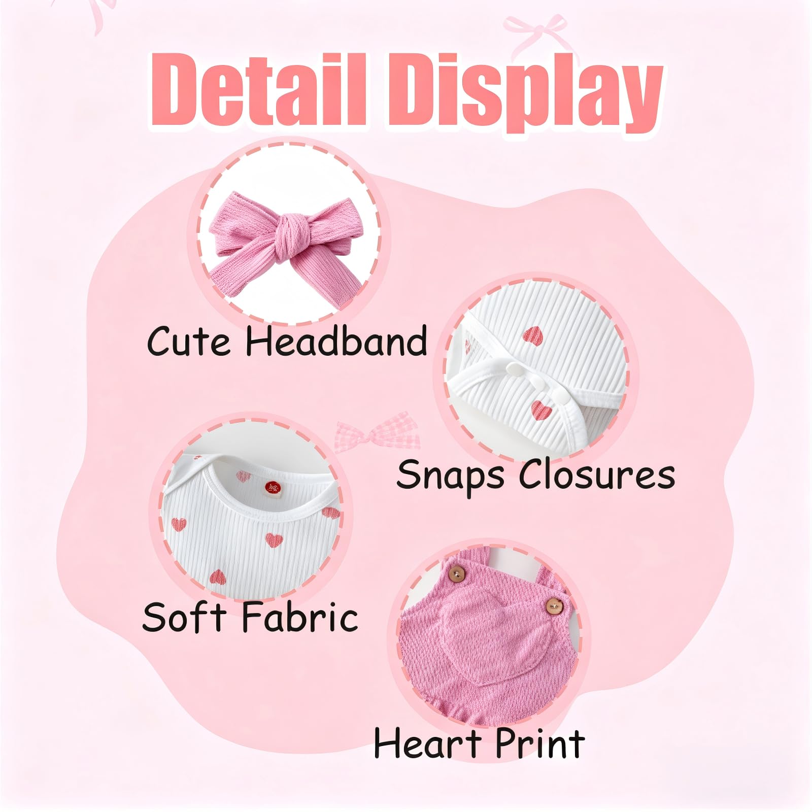 Vestiti Neonato Femmina Estivo Body Neonata Maniche Corte + Gonna a Bretelle Regolabile + Fascia per Capelli Completo Abbigliamento Bimba Tutina Neonato 0-18 Mesi Femmina Regalo Neonata