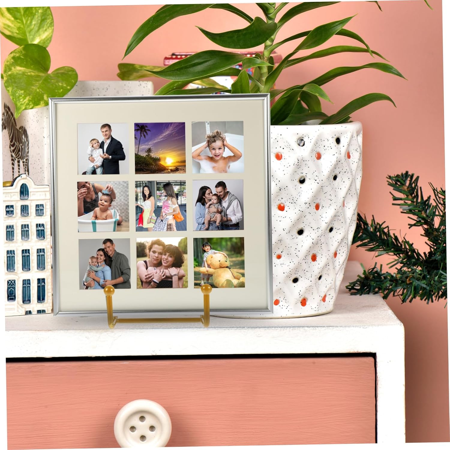 Stable Metal Plate Holder Photo Frame Stand Easel Book Display Stand for Home Office