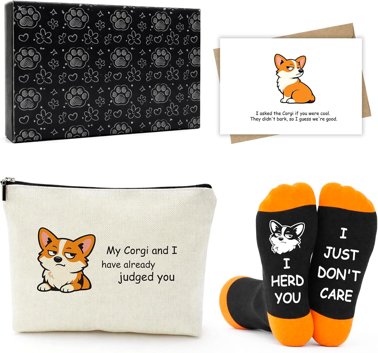 Corgi Gifts for Women, Funny Dog Lover Gift Set