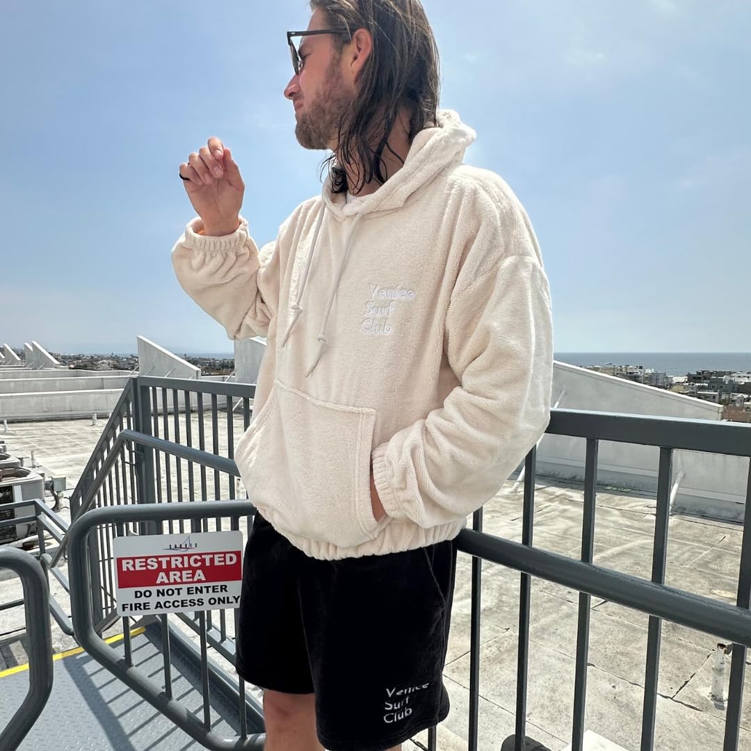 Venice Surf Club Cotton/Microfiber Fuzzy Unisex Post-Surf Lounge Shorts - Image 3