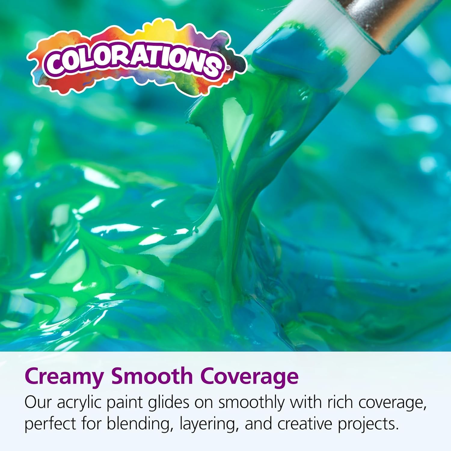 Colorations Artist Quality Acrylic 6 Color Paint Set. Each 16 oz (473ml). Made in USA, Paraben-Free, Non-Toxic, Professional Artists, Hobbyist, Crafters