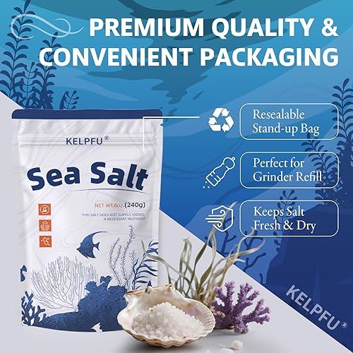 Miniatura 7 de Sal marina, sal marina gruesa para recambio de molinillo, 12 oz 12.70 oz