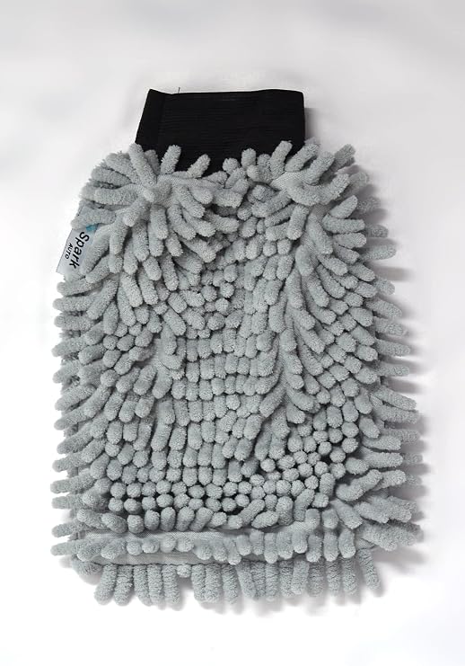 Spark 3'Lü SET Mikrofiber Peluş Oto Kurulama Bezi & Yıkama Süngeri & Temizlik Eldiveni