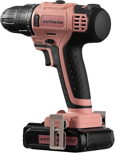 Miniatura 2 de Earthwise Power Tools by ALM Juego de taladro inalámbrico de 20 voltios 1.5Ah 3/8, juego de taladro eléctrico 21 piezas, bolsa de herramientas,