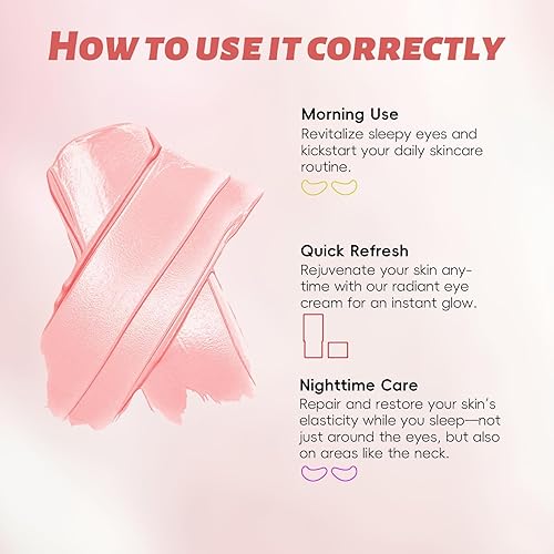 Miniatura 5 de Peunitory Bálsamo para ojos, crema para debajo de los ojos, tratamiento reafirmante antiarrugas, abrillantador de círculos oscuros, hidratante (0.32