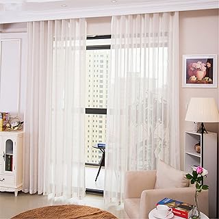 FACWAWF Tende di Garza di Ingegneria di Lino A Prova di UV Semi-Ombreggiamento A Prova di Sole Soggiorno Camera da Letto Balcone Villa Studio Camera Tenda Dell'Hotel W250xH270cm(1pcs)