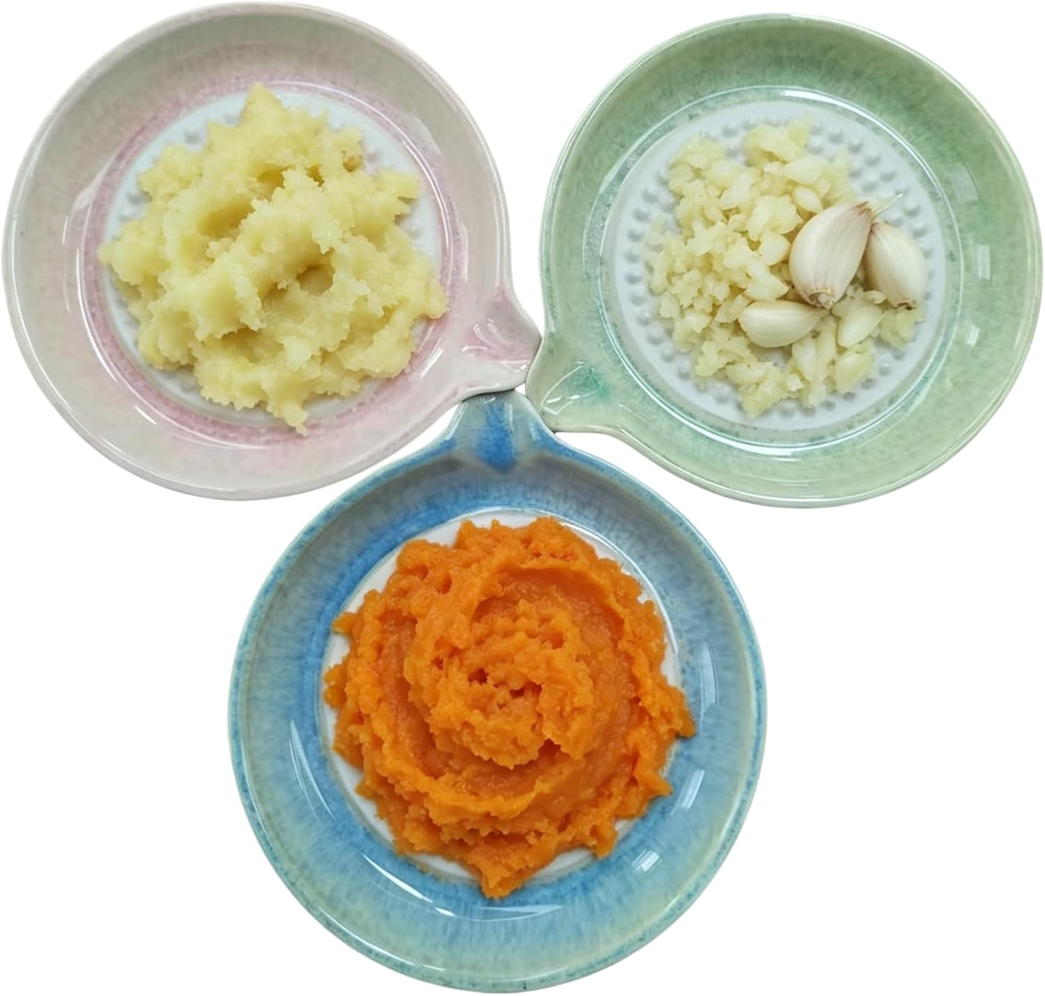 Garlic Grinder Plate Spanish Garlic Tomato Ginger Wasabi Fruit Strawberry Grinding Plate Ceramic Tool（1One）