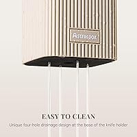 Vista 7 de Astercook Knife Set, 6-Piece Kitchen Knife Set with Block, High Carbon Stainless Steel Ultra Sharp Kitchen Knives, Wood Grain Handle, Dishwasher