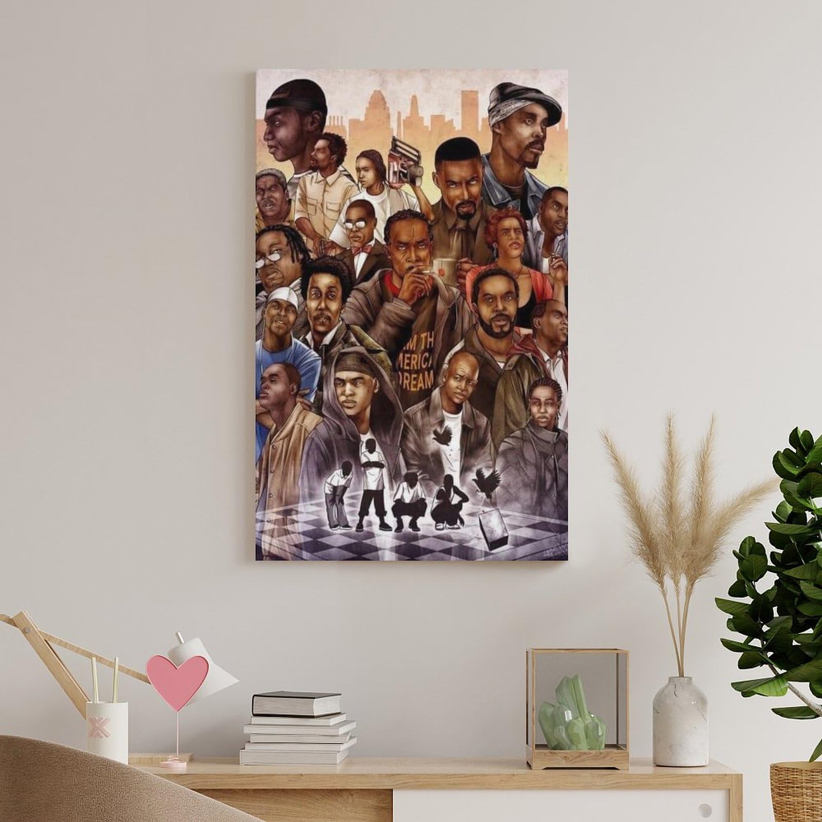 Poster con stampa artistica da parete, motivo: cantante rap, hip hop, tutte le stelle, decorazione per la casa, poster 40 x 60 cm