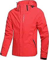 Vista 1 de Chaqueta impermeable ligera para hombre, chaqueta impermeable con capucha para exteriores, senderismo, cortavientos