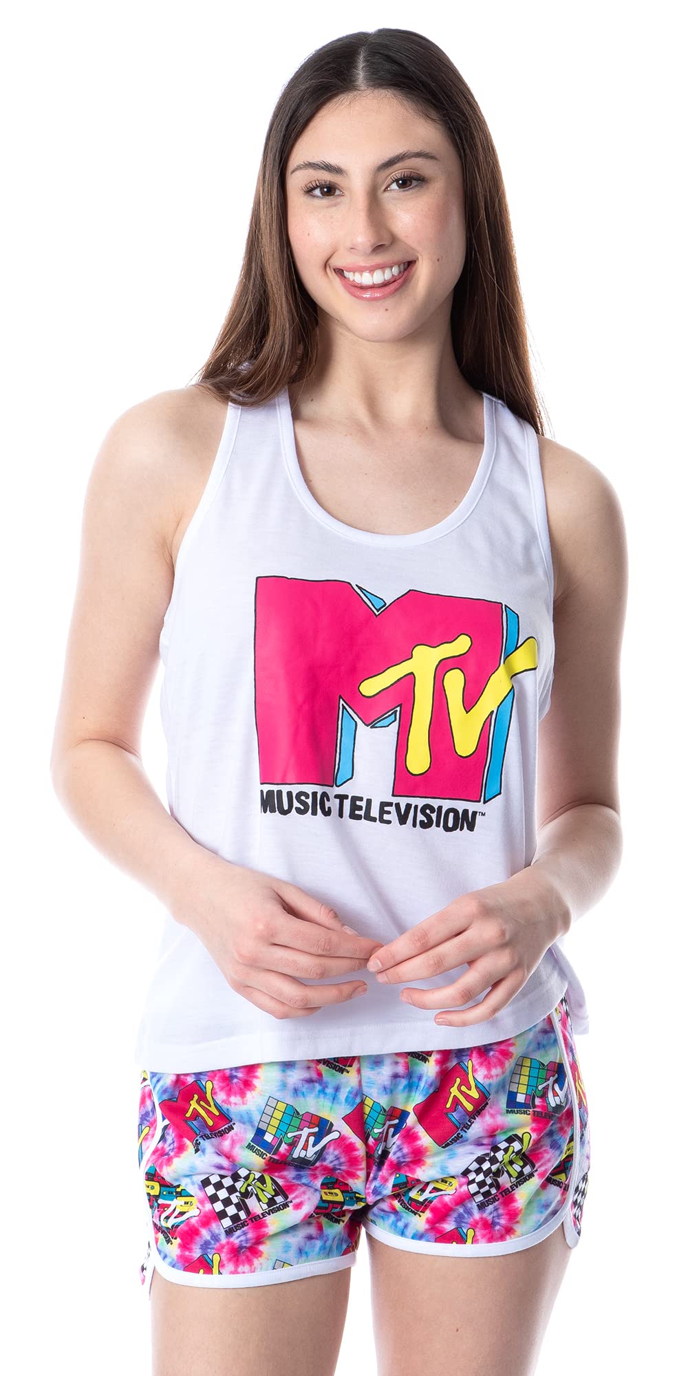 MTV pyjama avec logo vintage authentique et coton doux léger