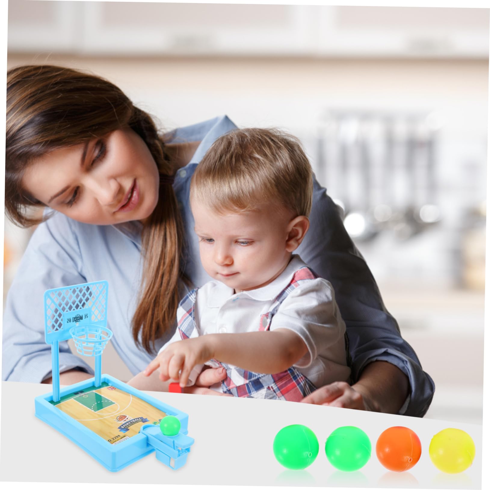 BCOATH Basketball Game for Boys and Girls Toddler Basketball Hoop Parent-Child Interactive Desktop Game Toy Random