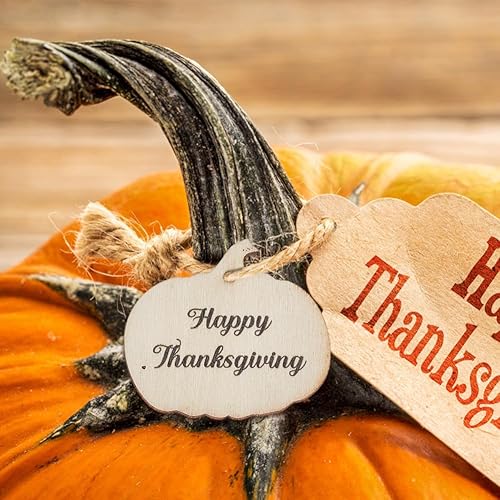 Miniatura 6 de 36 piezas de 3 estilos de adornos para árbol de Acción de Gracias, adornos colgantes de madera de Acción de Gracias, calabaza, hoja de arce, pavo,