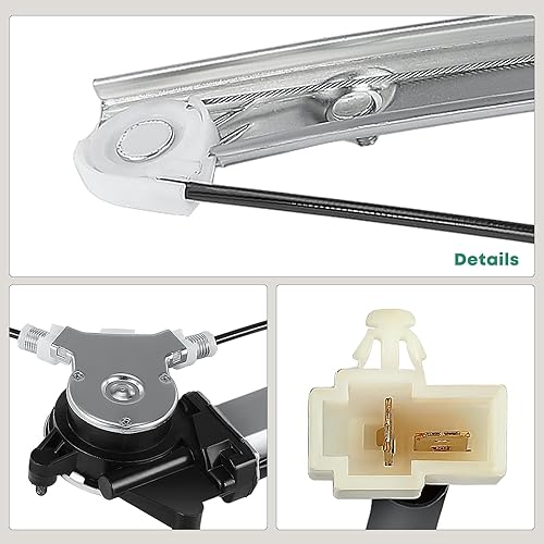 Miniatura 8 de YHTAUTO Elevalunas eléctrico delantero derecho del lado del pasajero con motor para Toyota Camry 1992-1996 (solo para sedán)