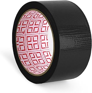 Black Duct Tape Heavy Duty Waterproof,2 Inch x 22 Yard Strong Industrial Strength,Strong Adhesive Sticky, No Residue, Easy Tear by Hand for Indoor & Outdoor Repairs,1 Roll