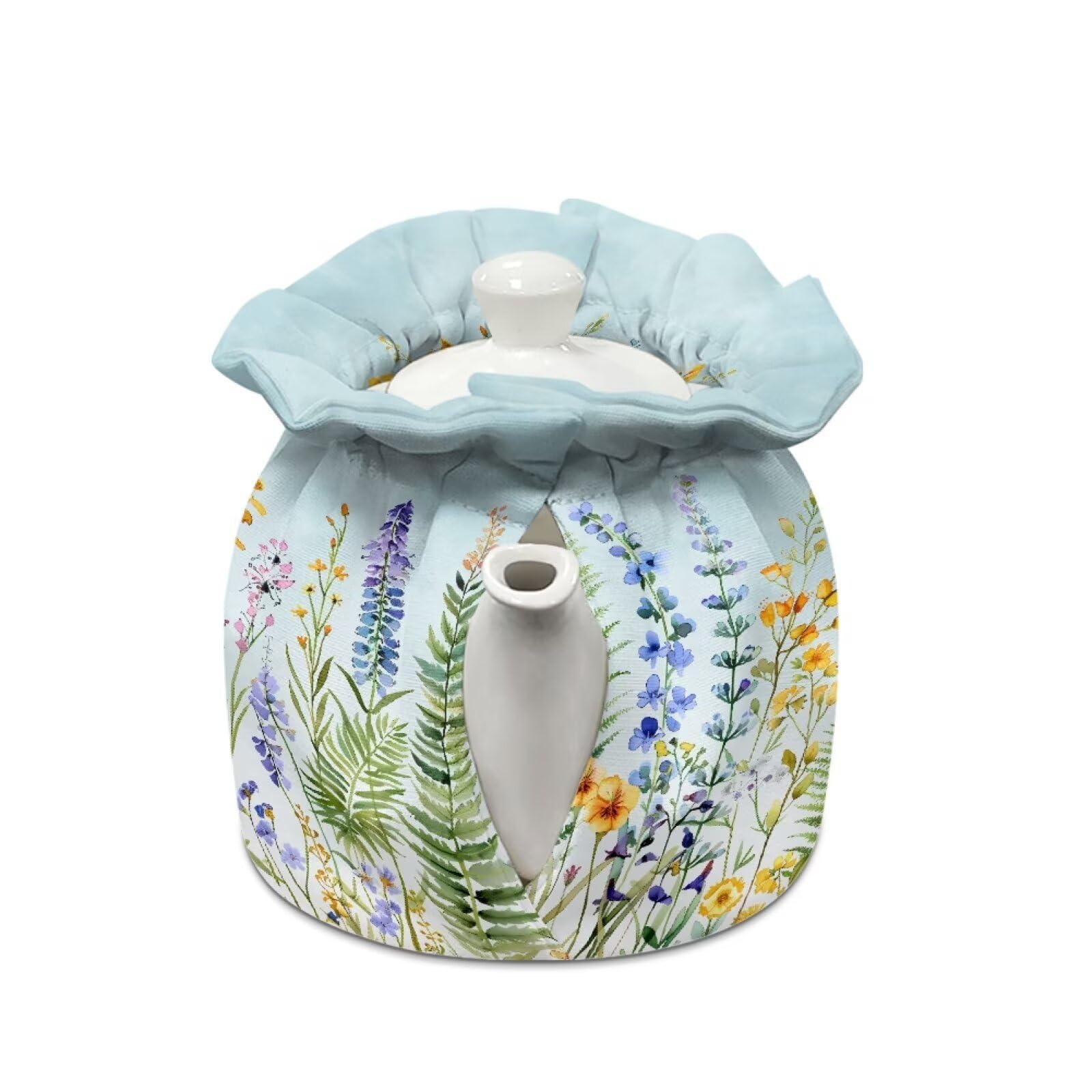 Elegant Floral Tea Pot Cozies Insulated Teapot Cover Keep Teapot Coffee Pot Warm Easy to Install and Washable Home Kitchen Decoration Pretty Gift Personalized Design