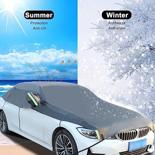 Miniatura 6 de Cubierta para todo tipo de clima, cubierta de nieve para parabrisas de invierno, para nieve y hielo, cubierta de automóvil, protección solar,