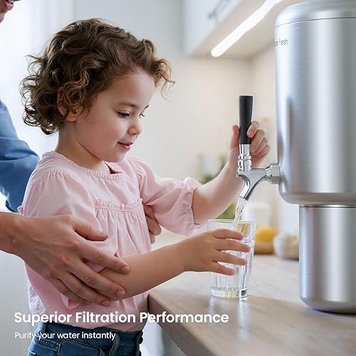 Miniatura 9 de GLACIER FRESH El filtro de agua de acero inoxidable 2.25G utiliza la última tecnología de filtración Elarisey para eliminar metales pesados y cumple