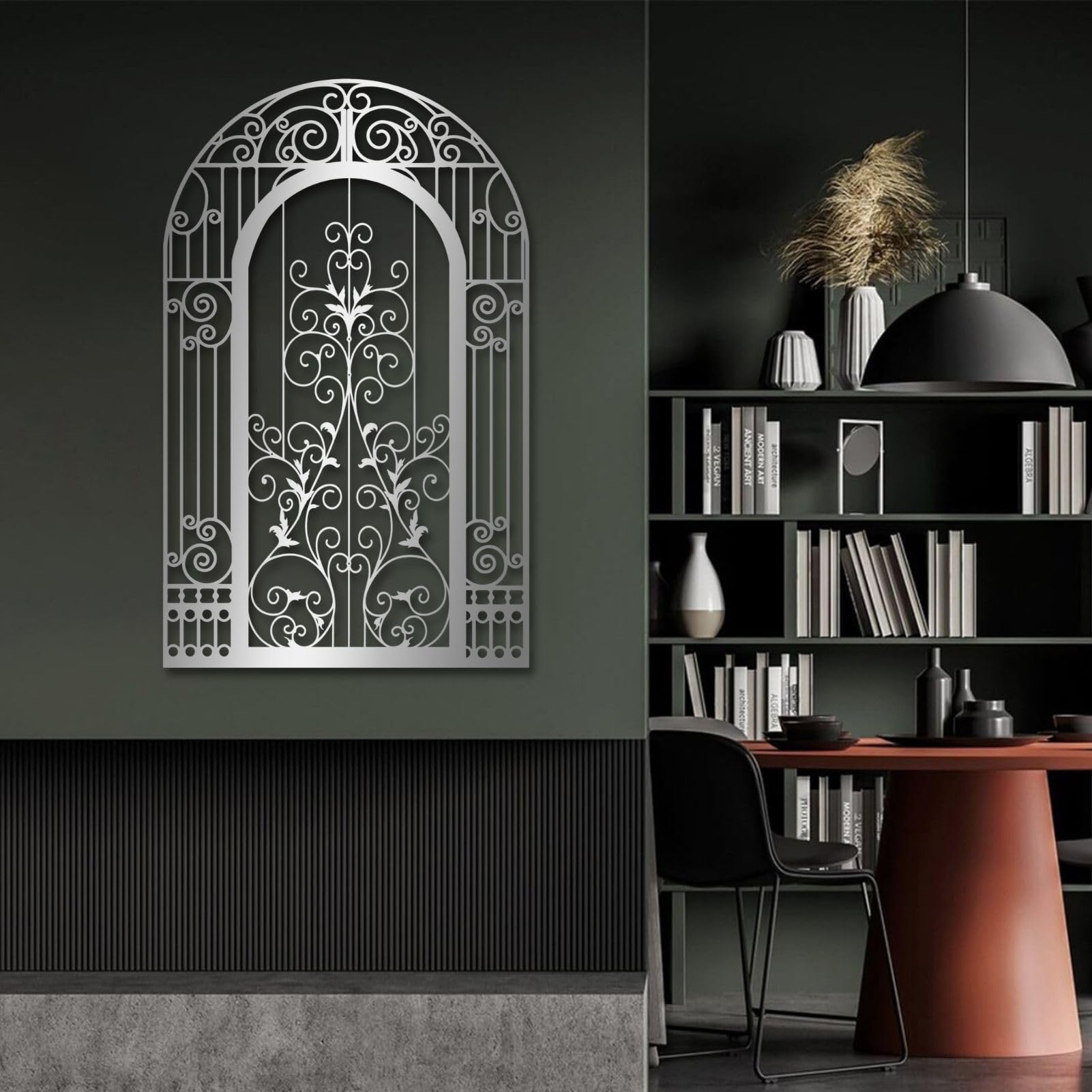 Art en métal de prestige style arche pour habiller un salon chic