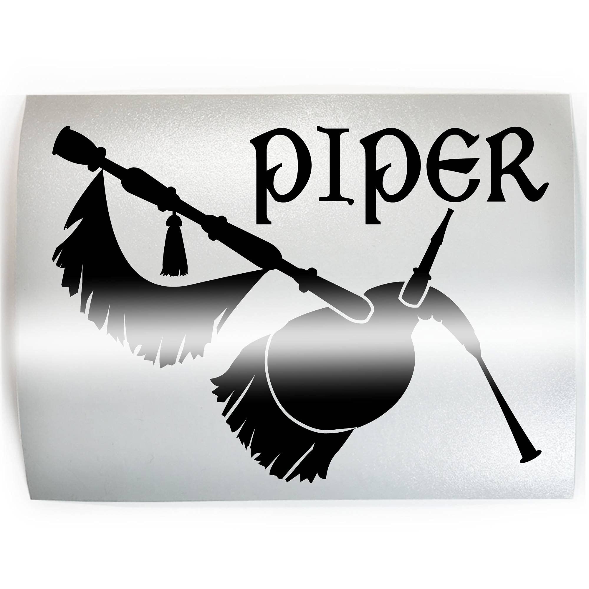 PIPER Galician Bagpipes - PICK COLOR & SIZE - Play Gaita Bagpipe Vinyl Decal Sticker B