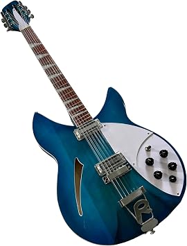 Blue 12-String Semi-Hollow Electric Guitar - 360 Style - 21 Frets