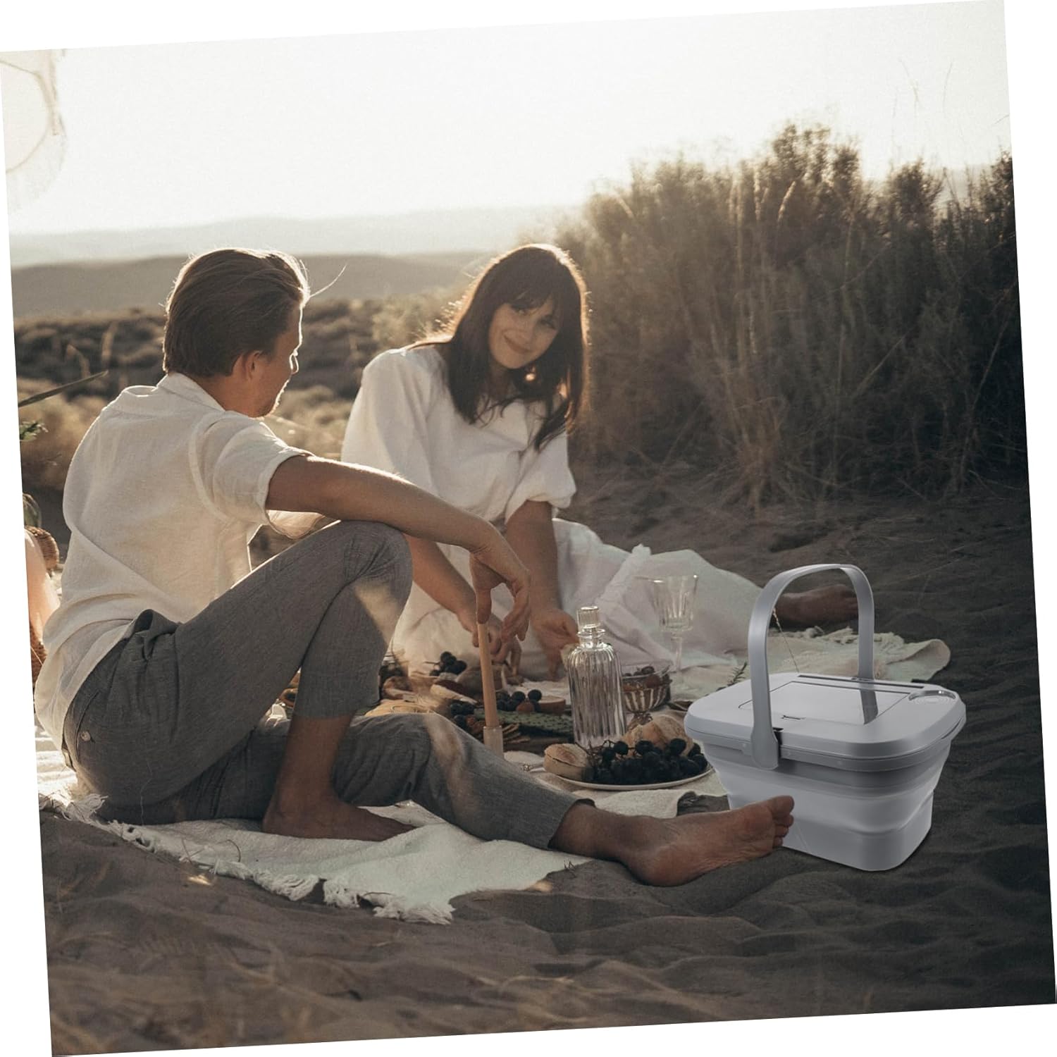 SUPVOX Water Bucket Camping Container Capacity Picnic Basket for Outdoor Activities Travel Fishing and Emergency Use Compact Storage