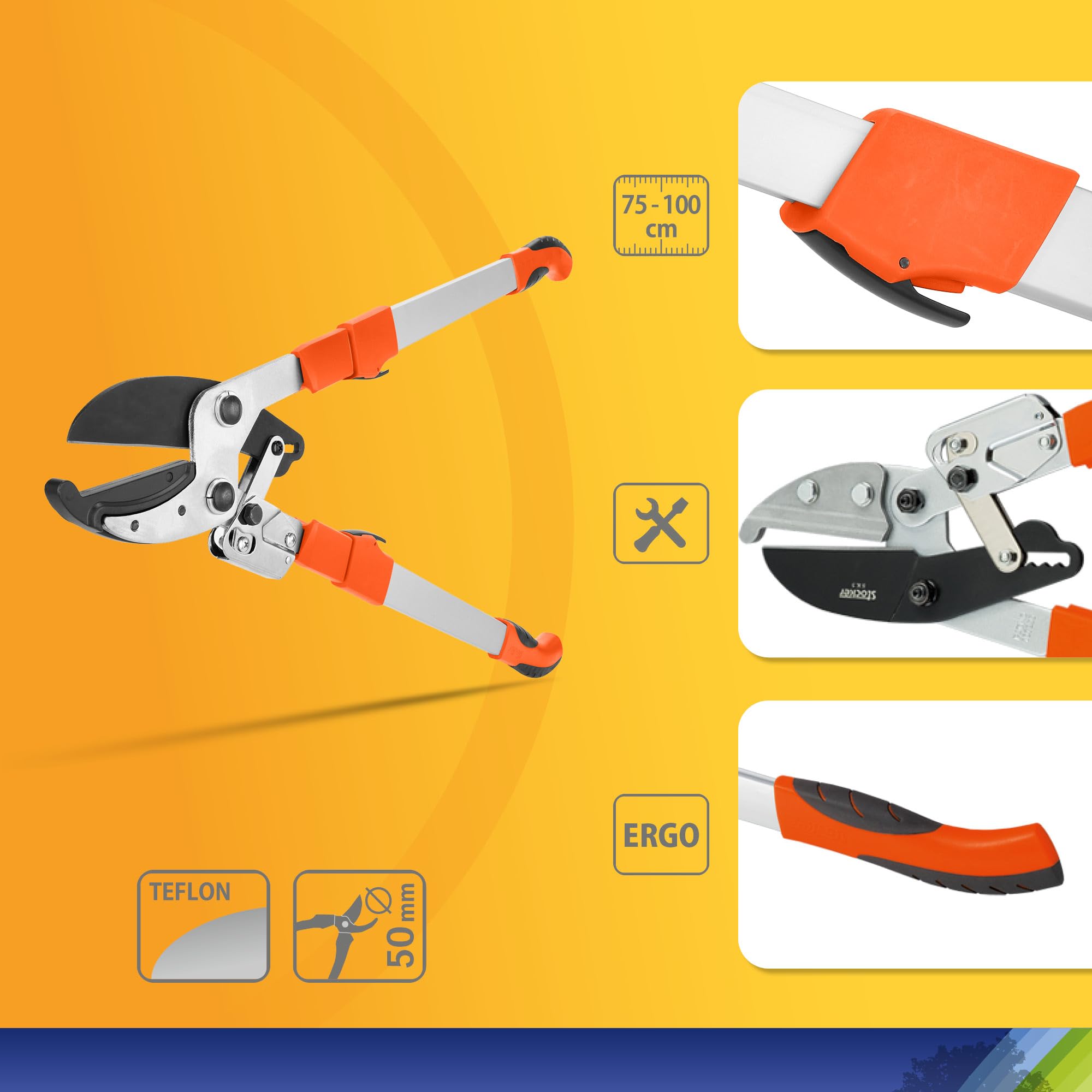 Troncarami Telescopico Stocker Amboss 75-100 Cm - Per Giardinaggio - Foto 4