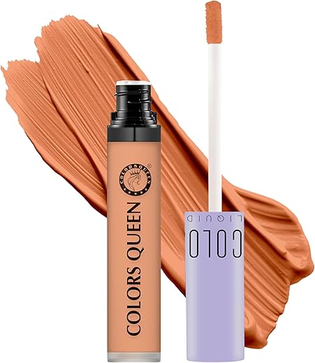 Colors Queen Conceal &amp; Reveal Liquid Concealer – 13 Orange Corrector, 6g | Lightweight, Long Lasting &amp; Easily Blendable wi