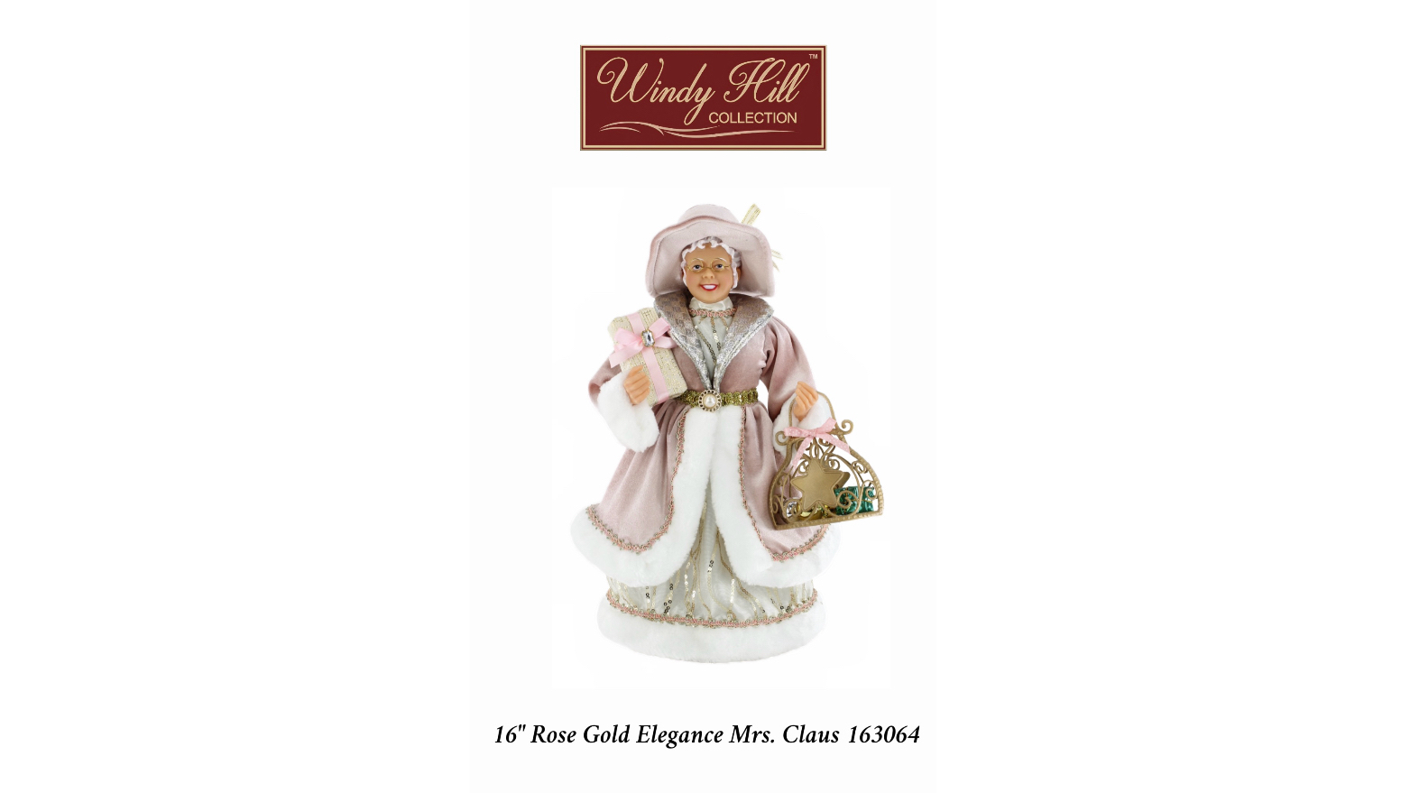 Amazon.com: Windy Hill Collection Rose Gold Elegance Mrs. Claus 16