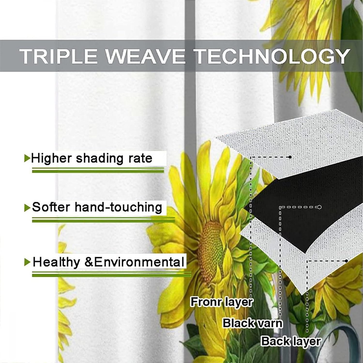 Bеѕt Dеаl GY Beautiful Sunflowers and Butterflies Window Curtains for Kitchen Kids Bedroom Living Room 85x85inch(214x214cm) Authеntіс Crаzу Dеаlѕ GY Beautiful Sunflowers and Butterflies Window Curtains for Kitchen Kids Bedroom Living Room 85x85inch(214x214cm)