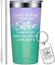 Grifarny Sisters Gifts from Sister - Sister Birthday Gift Ideas, Sister Gifts for Women - Mothers Day Christmas Gifts for Big Sister, Little Sister - Sisters Tumbler Cup 20oz