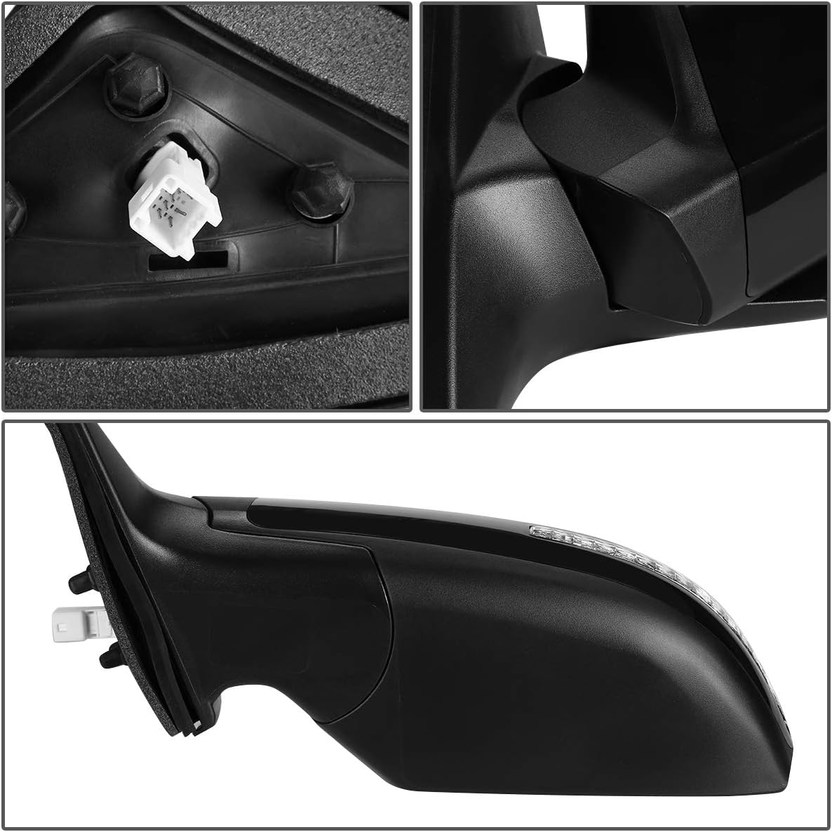 Auto Dynasty NI1320220 OE Style Powered+Turn Signal Driver Left Side View Door Mirror Compatible with Altima Sedan 07-12