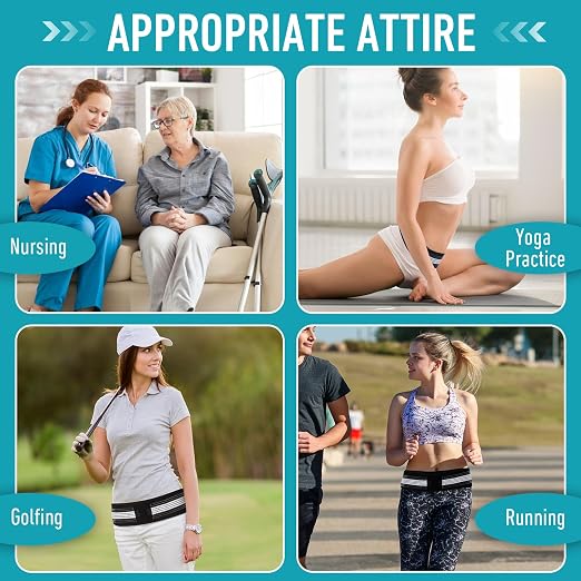 Correa para articulación sacroilíaca para mujeres y hombres, transpirable y regulable, alivio del dolor ciático, soporte lumbar y pelvis miniatura 7
