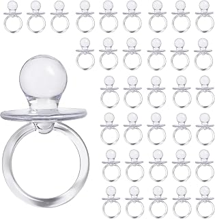 Baby Pacifier 2.5" Baby Shower Favors Decoration (Clear, 36 Count)