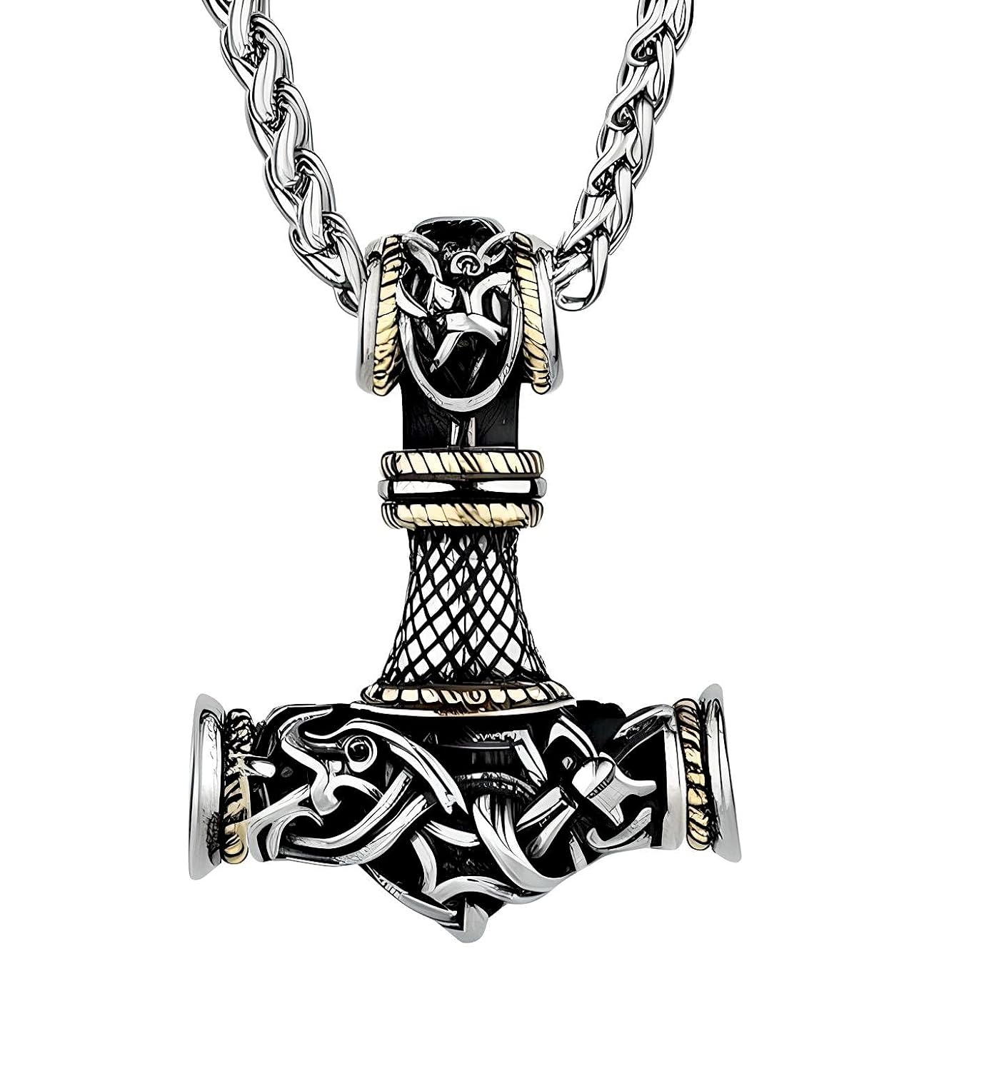 THE MEN THING Pendant for Men - Pure Titanium Steel Pendant Viking Collection with 24inch Round Box Chain for Men & Boys - Review, Price and Buying Guide
