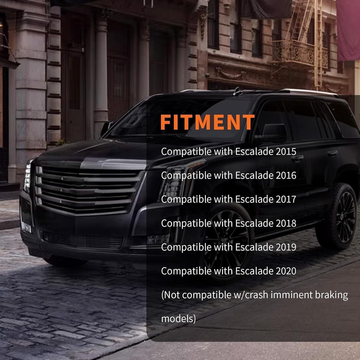 Right Fog Light Assembly Compatible with 2015-2020 Escalade Turn Signal Light Daytime Running Light w/o Crash Brake Passenger Side GM2531138 84575580