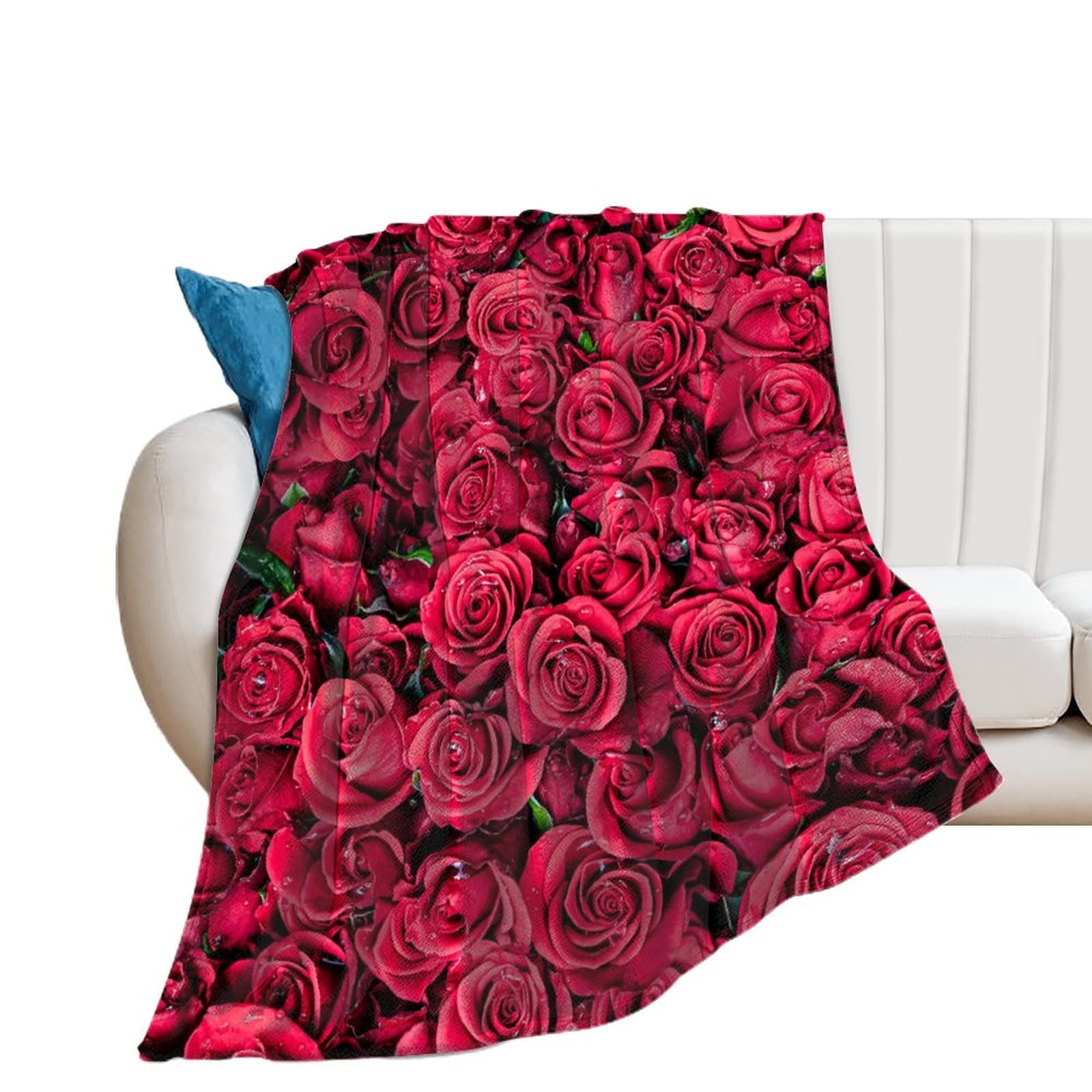 Couverture flanelle rose rouge anti froid plaid lit chaud doux