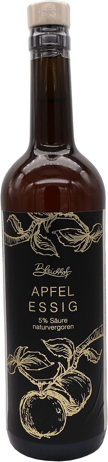 Bleichhof Appel-azijn 0,75 l (1 x 0,75 l) | 5% zuur, natuurlijk gegoren | veganistisch