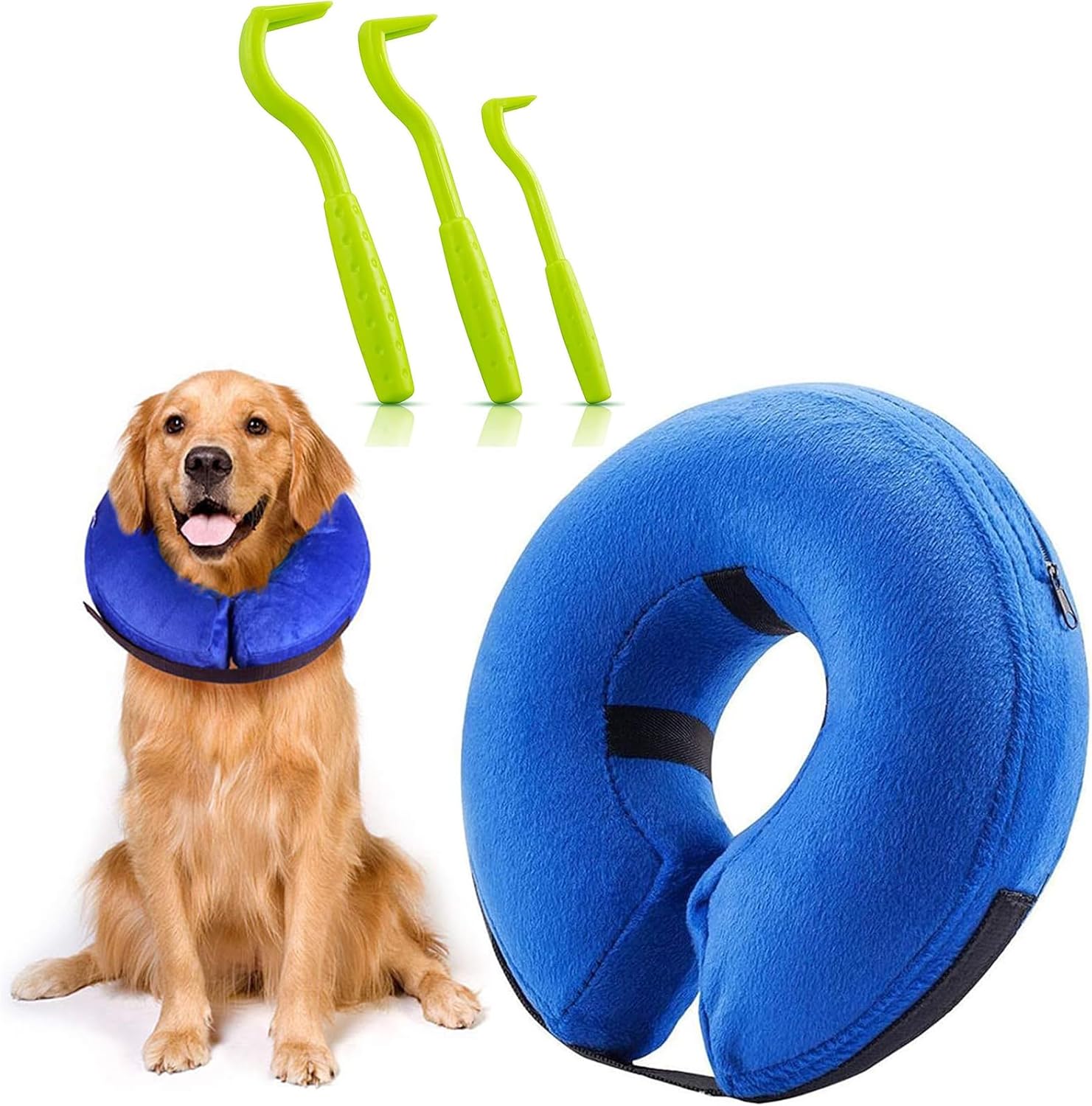 Protective Inflatable Collar for Dogs and Cats with 3Pcs Remover Tool