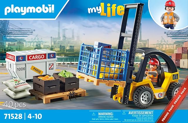Foto 4 de 8 de PLAYMOBIL myLife Promo Pack 71528 Carretilla elevadora, emocionantes Trabajos de logística en el Puerto