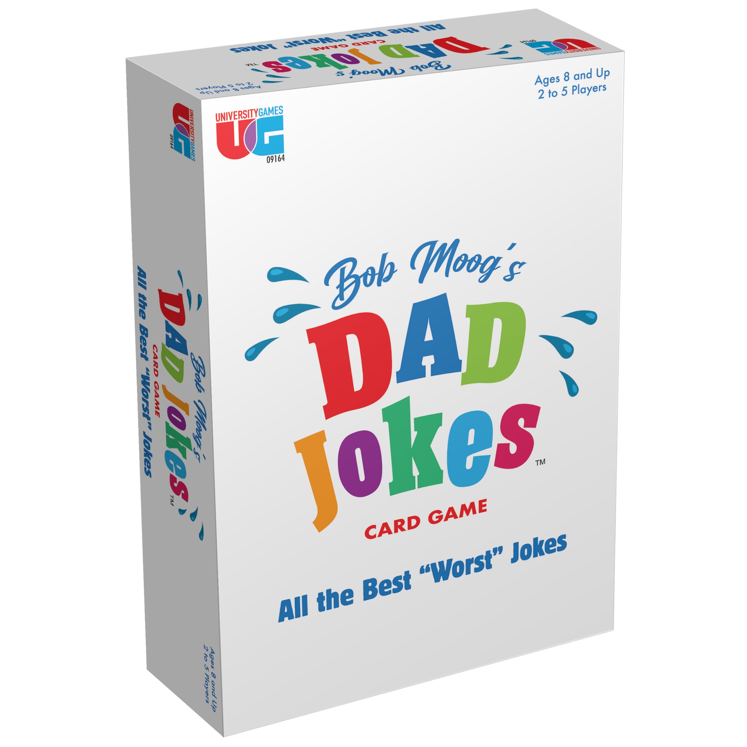 University Games | Bob Moog's Dad Jokes Matching Card Game, Perfect for Game Night, for Ages 8 and Up, 2-6 Players, White