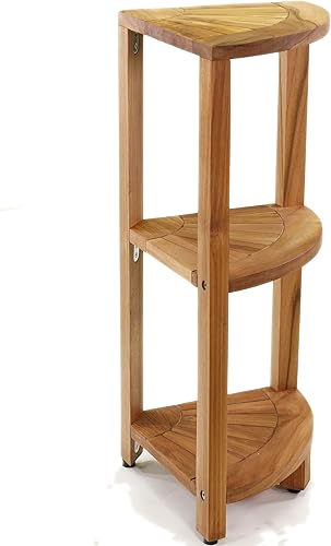 Miniatura 3 de AquaTeak Kai™ Petite - Soporte de almacenamiento de ducha de esquina de teca