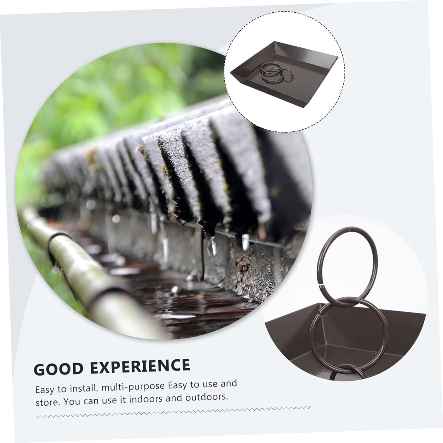 VICASKY Home Accessories Decorative Rain Chains Base Rainwater Outdoor Gutter Rain Basin Roof Rain Chain Container Rain Chain Cup Anchoring Basin Rain Chain Rain Chains Basin for Black