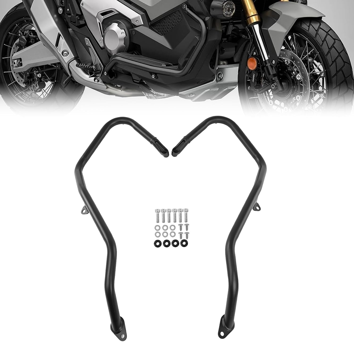 Motorcycle XADV 750 Engine Guard Highway Crash Bar Compatible with Honda X-ADV 750 2021 2022 2023 2024 2025 2026 Bumper Gas Tank Falling Protector (Matte Black)