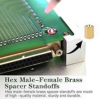 Vista 5 de 480 piezas M2 M2.5 M3 Kit de separadores de placa base, tornillos y tuercas, separadores espaciadores hexagonales de latón macho-hembra, tornillos
