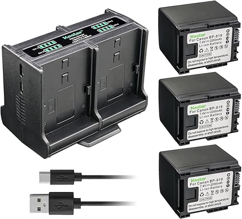 Kastar 3-Pack Battery and Quadruple Charger Compatible with Canon VIXIA HF G20 HFG20, VIXIA HF G30 HFG30, VIXIA HF M30 HFM30, VIXIA HF M31 HFM31, Kastar 3-Pack Battery and Quadruple Charger Compatible with Canon VIXIA HF G20 HFG20, VIXIA HF G30 HFG30, VIXIA HF M30 HFM30, VIXIA HF M31 HFM31,