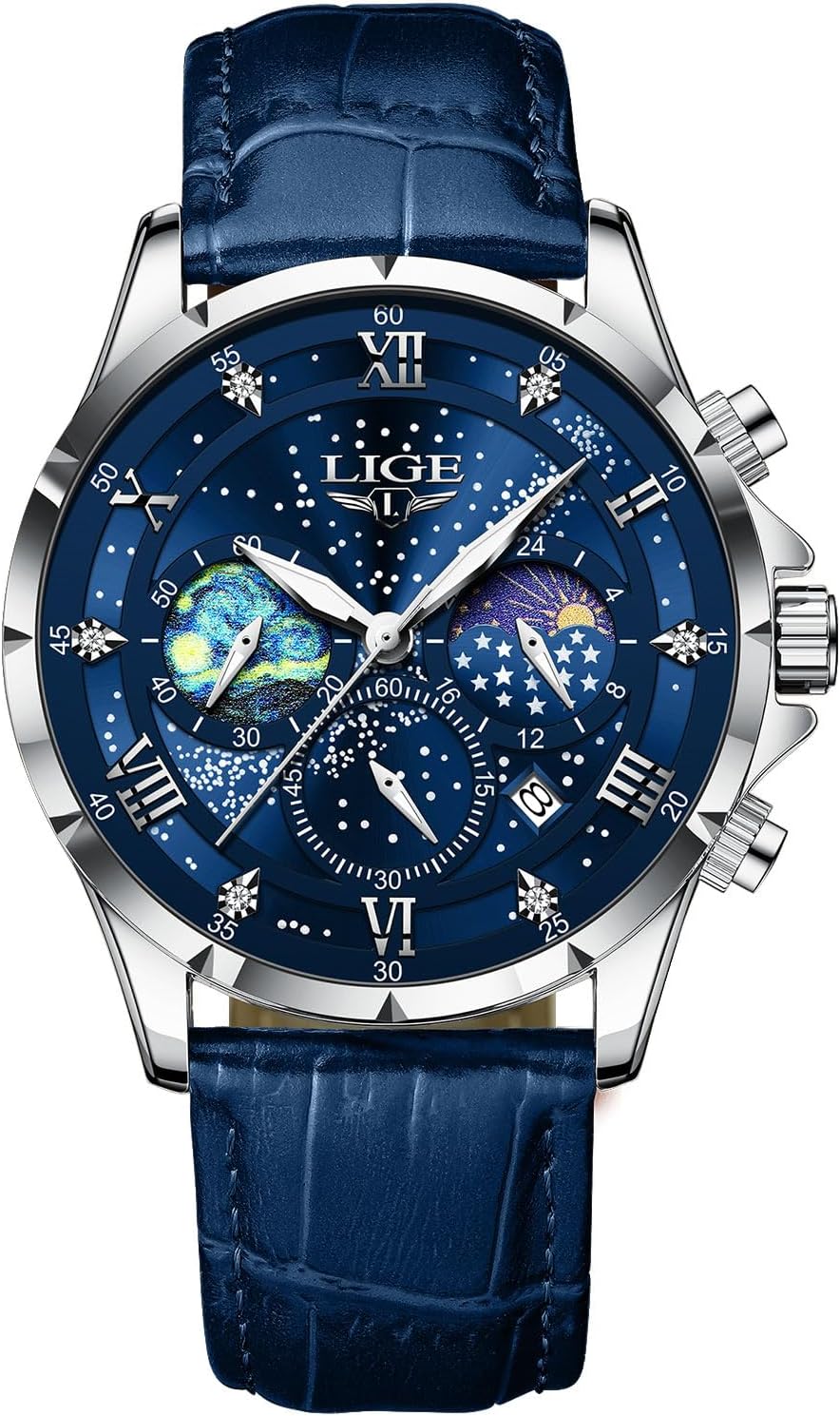 Montre De Sport Chronographe LIGE - Neuve Avec étiquettes - Étanche - Fonctions Date Et Extras - Pour Homme
