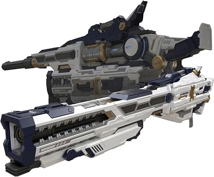 سلسلة Mecha المجمعة نموذج 1/100 مقياس 12.2 بوصة مدفع السكك الحديدية المغناطيسية المتفجرة الثقيلة لـ 1/100 MS v / Hi-v أرقام الحركة مجموعات النموذج Mecha Model Kit أرقام مفصلية للبالغين ، اللون الأسود