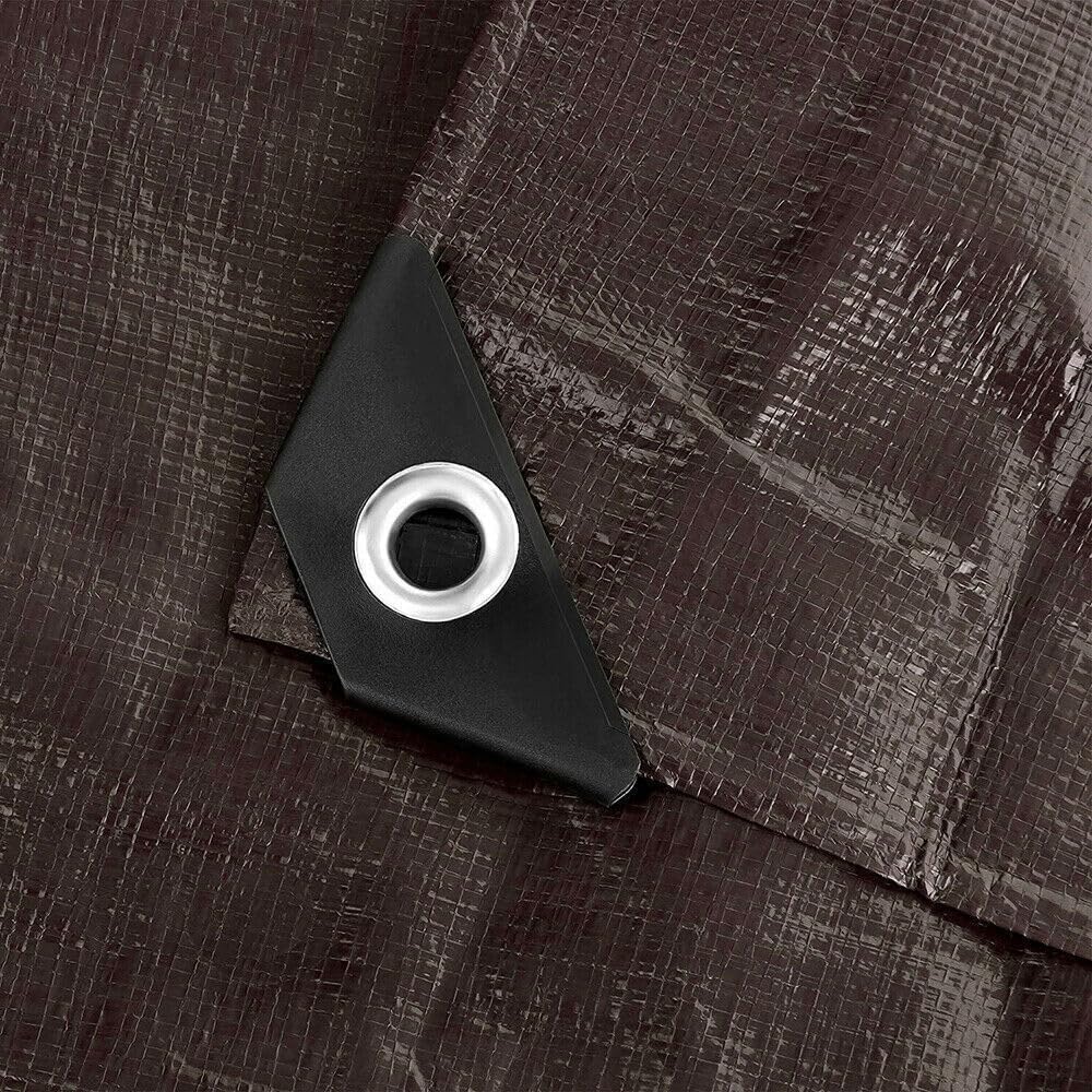 Heavy Duty Tarp Cove Multi Purpose Protective Cover - Durable, Waterproof, Weather Proof, Rip and Tear Resistant - Extra Thick 12 Mil Polyethylene (30x40), Siver/Black